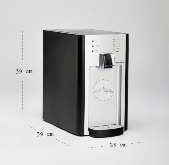 Produktbild aqua alpina Soda Fresh mit Produktabmessung