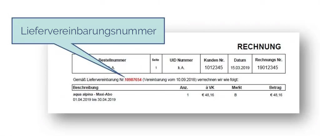 Liefervereinbarungsnummer Erklaerung
