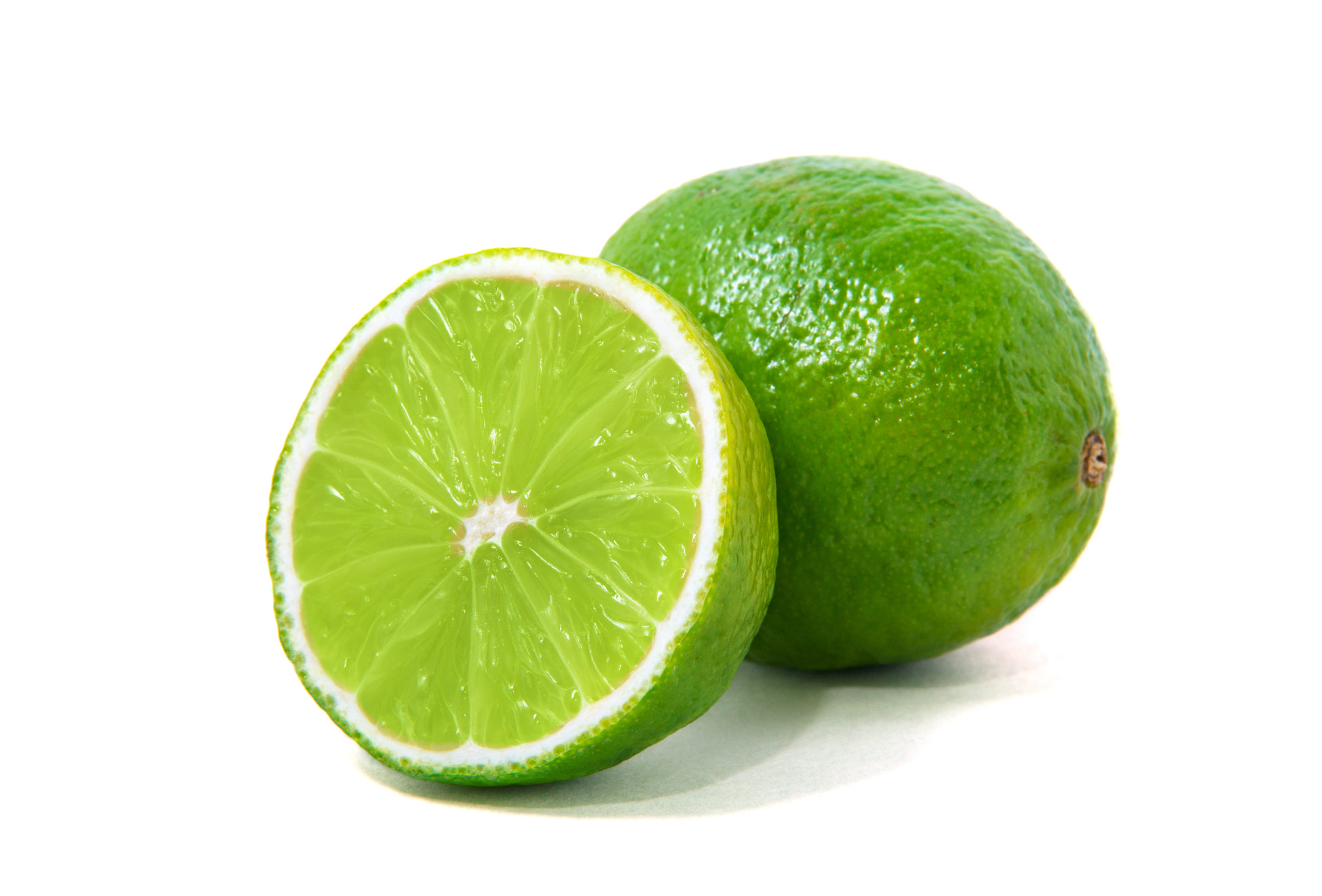 Fresh Lime Isolated On White limette