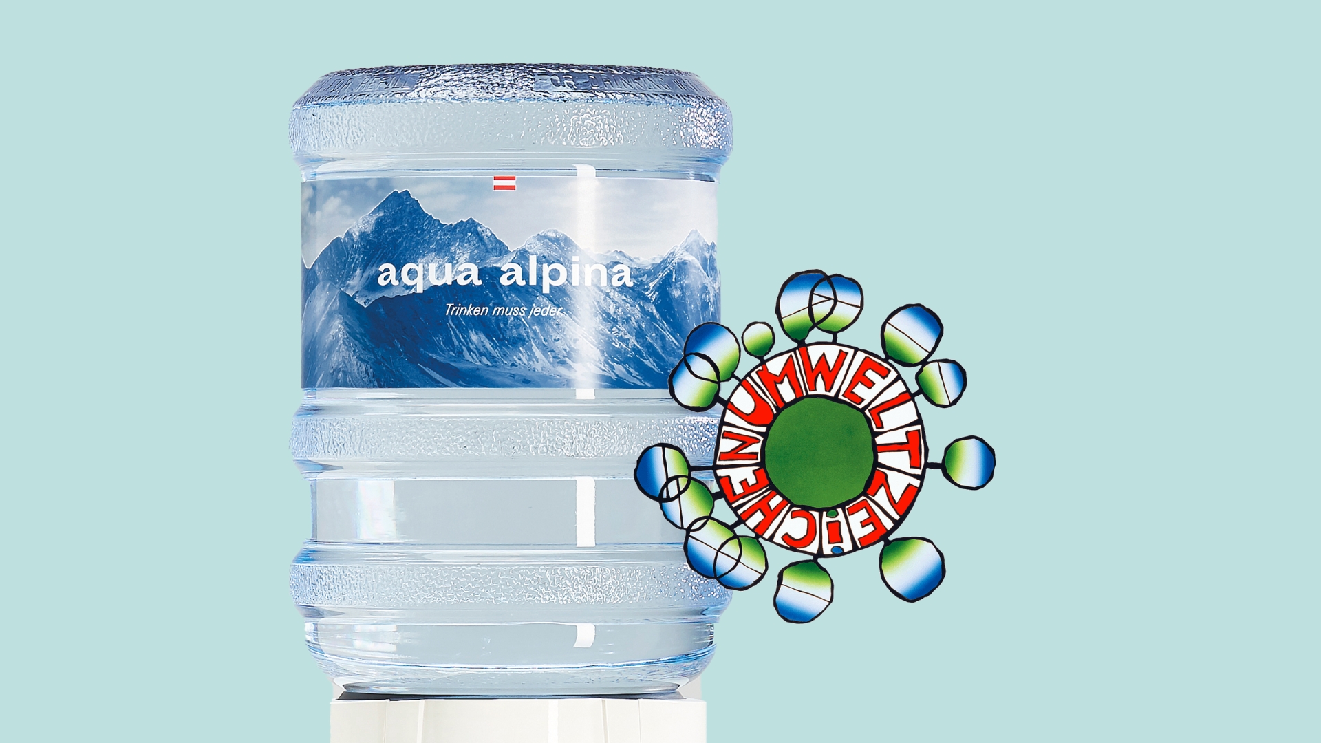 alpenwasser flasche umweltzeichen